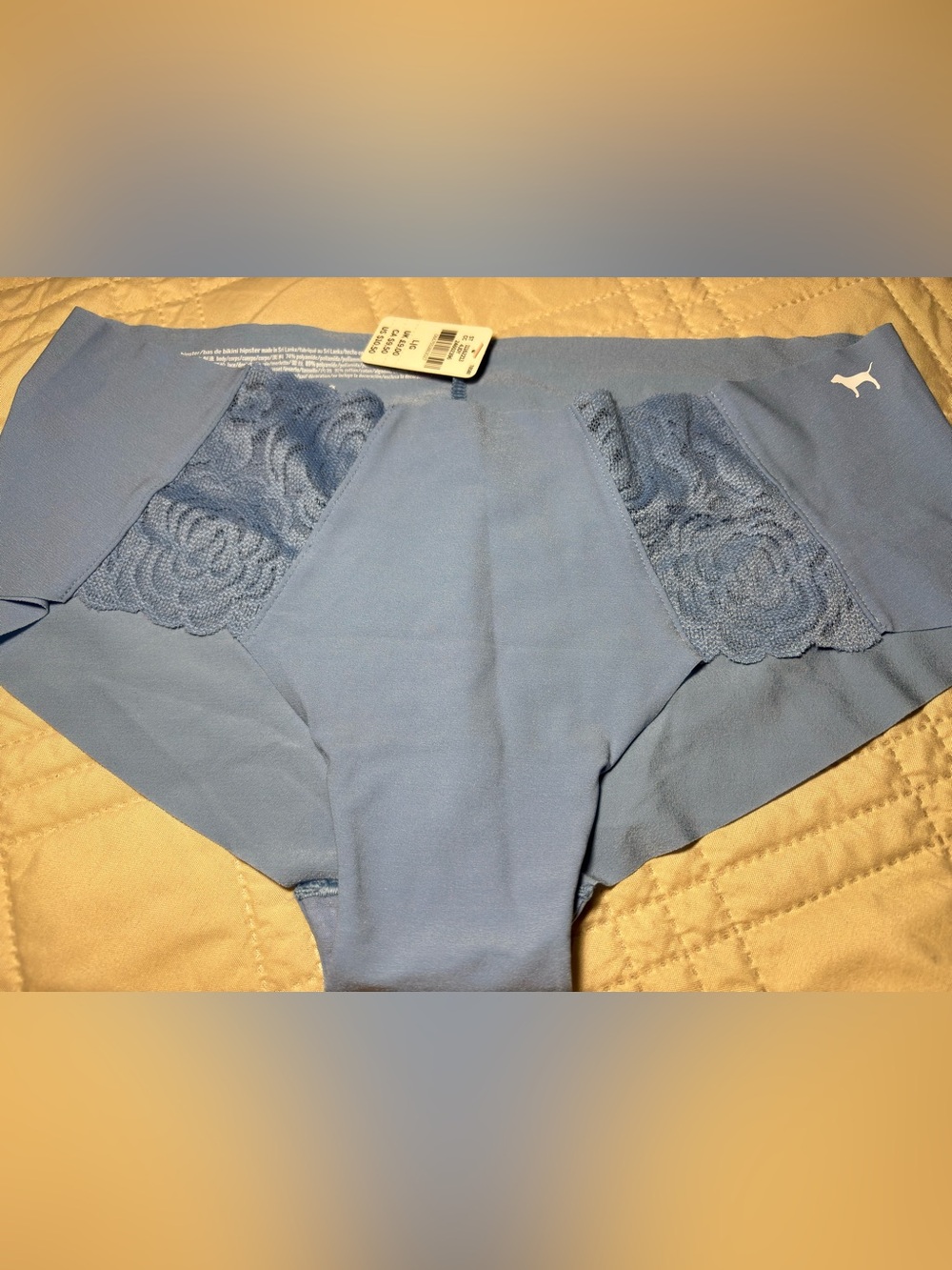 Victoria's Secret Size L Light Blue Lace Hipster Bikini
